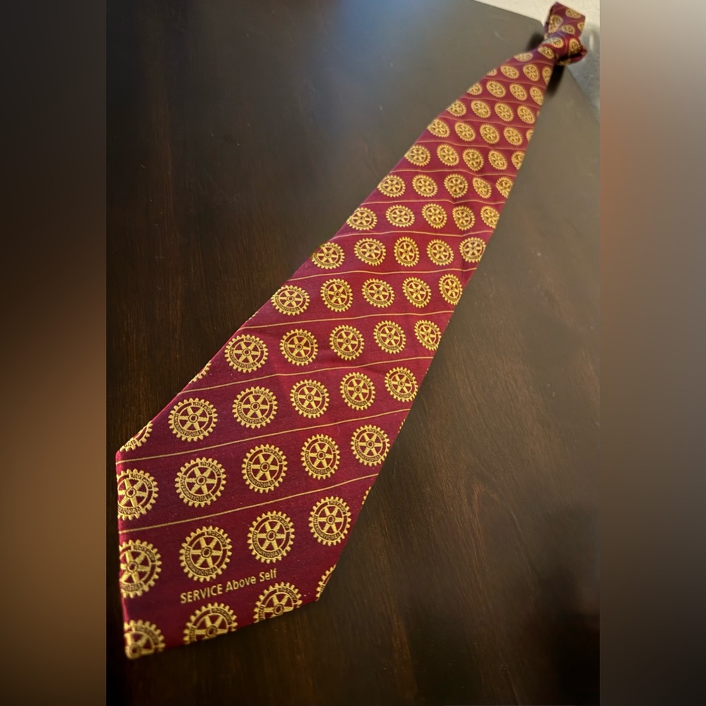 Rotary International Silk Necktie | Tej Brothers | Service Above Self | Mens Tie